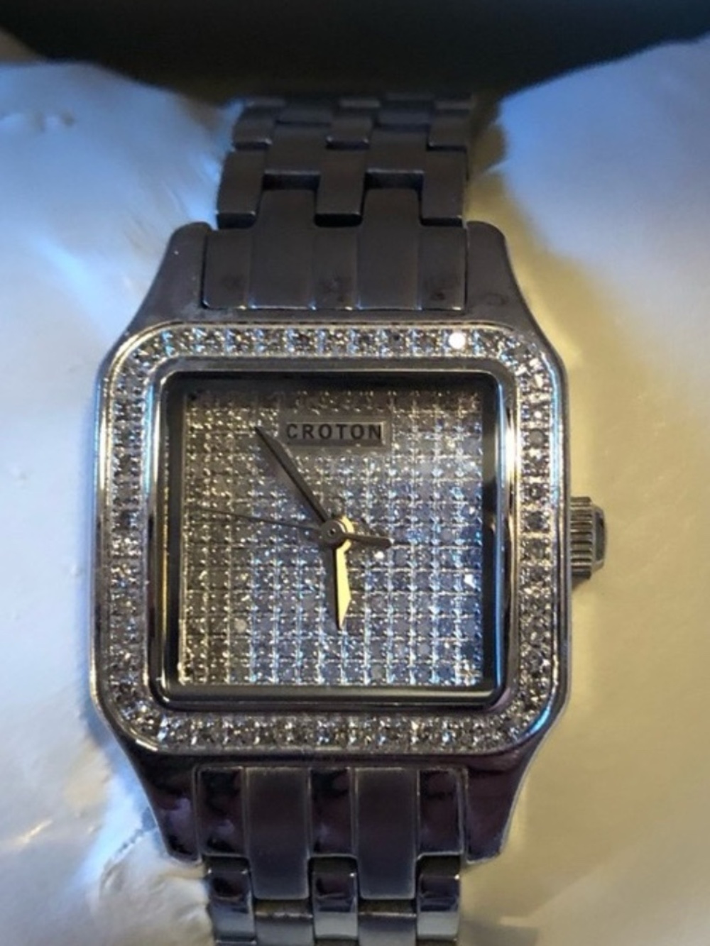 Croton Diamond Case and Dial Stainless Steel Ladies Watch, CR207775